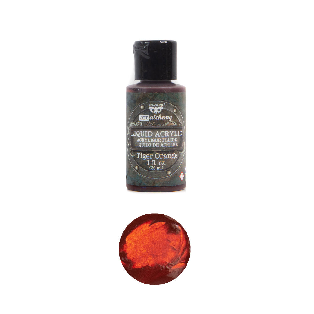 Art Alchemy - Liquid Acrylics, Tiger Orange, perfect for DIY décor, creative projects, and art tools.