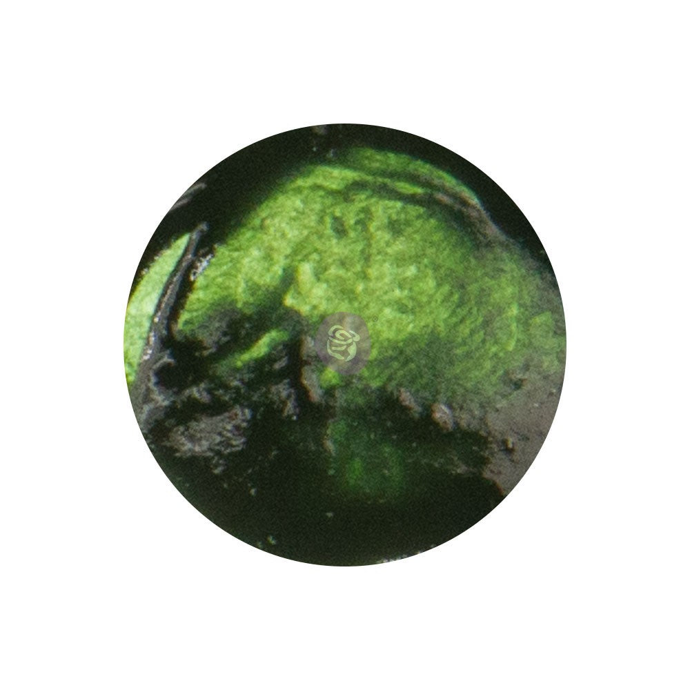 Art Alchemy - Liquid Acrylics, Avocado Green paint sample showing rich, fluid color for artistic projects and DIY décor.