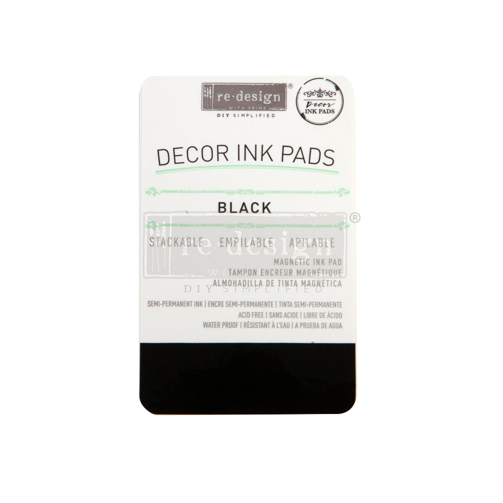 Decor Ink Pad, Black for DIY décor, creative projects, and art tools, perfect for interior decorating and artistic finishes.