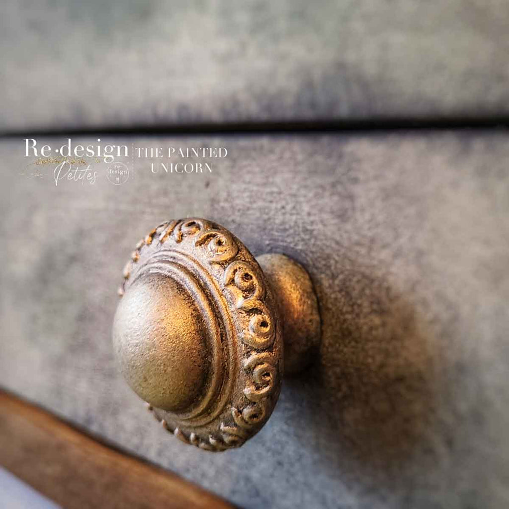 CeCe Knob Mould - Luxe Ornate, 1 knob, set includes hardware, decorative resin knob for DIY décor projects.