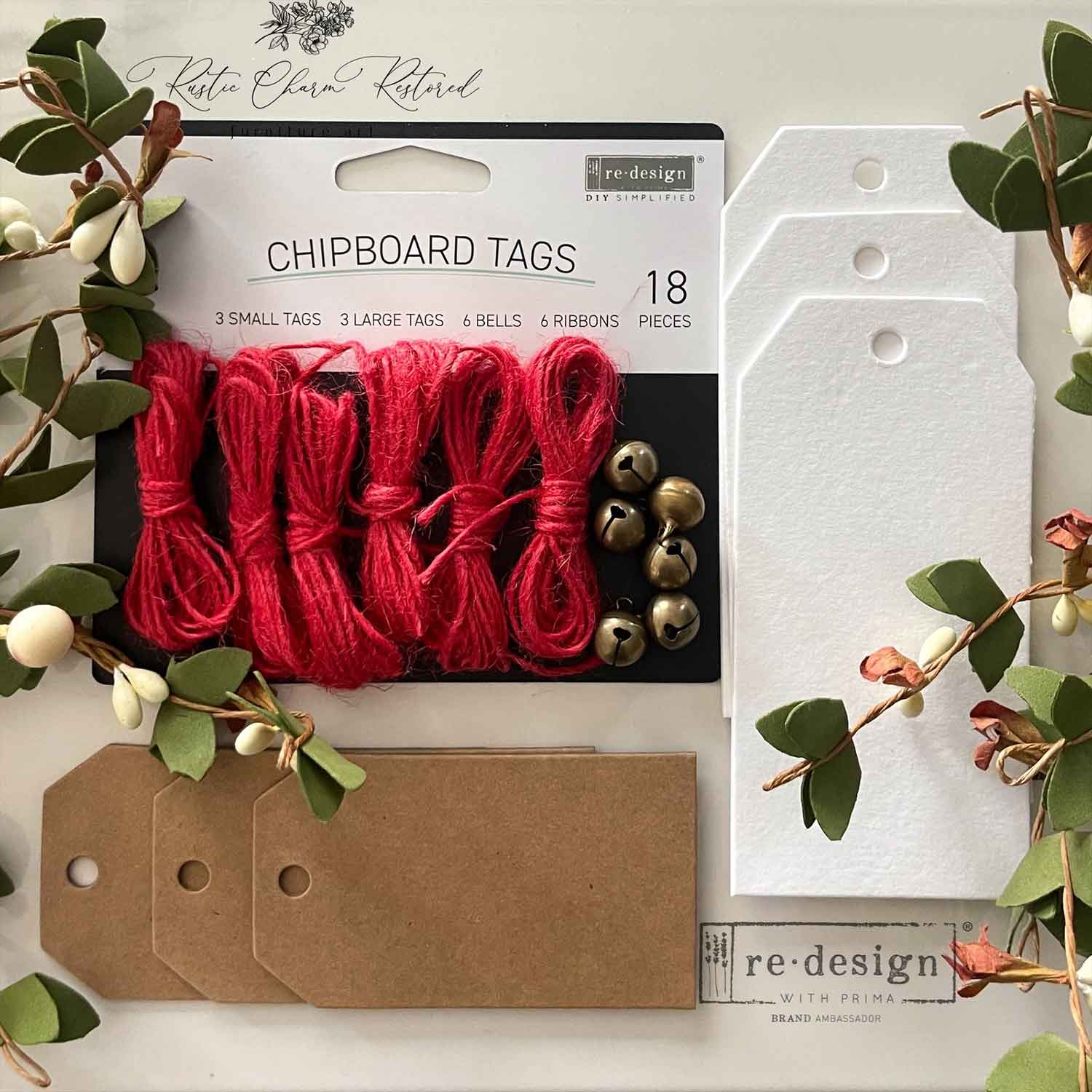 Chipboard Tags, 18pc