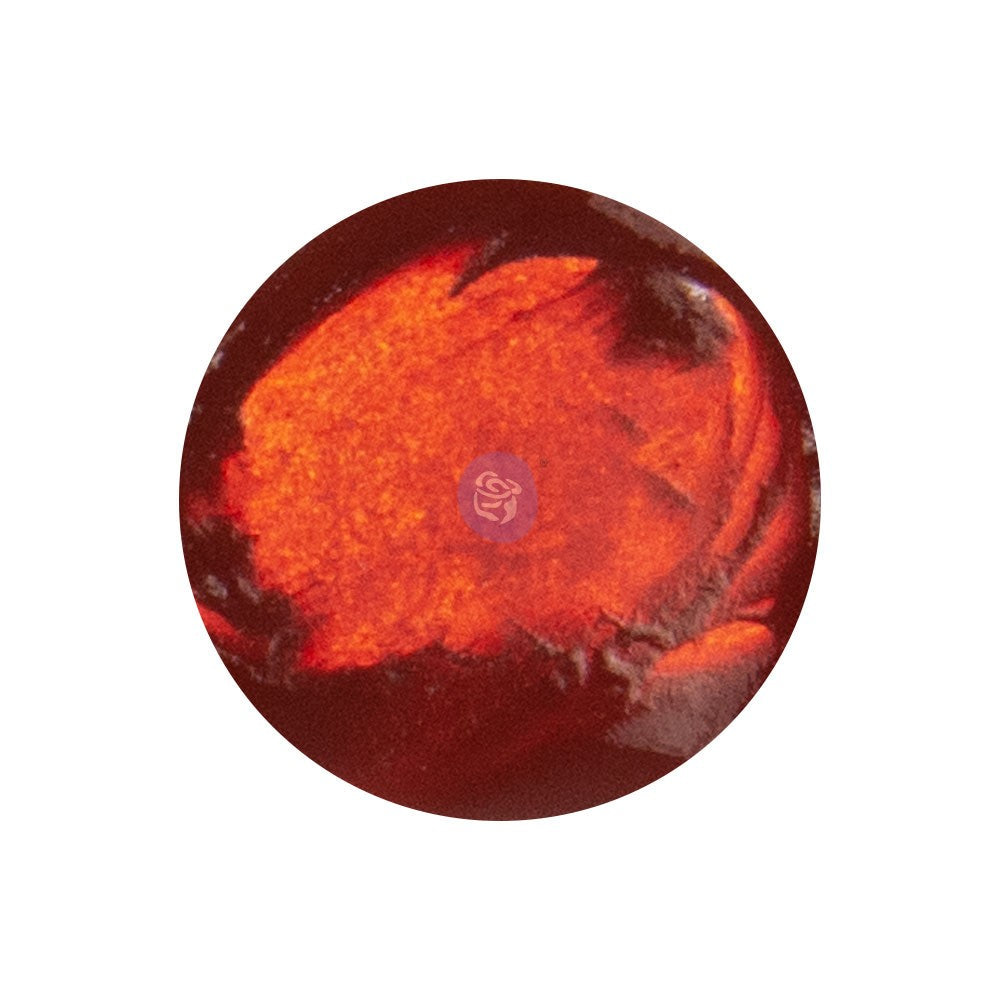 Art Alchemy - Liquid Acrylics, Tiger Orange in a circular paint swatch showcasing vibrant fluid acrylic color.