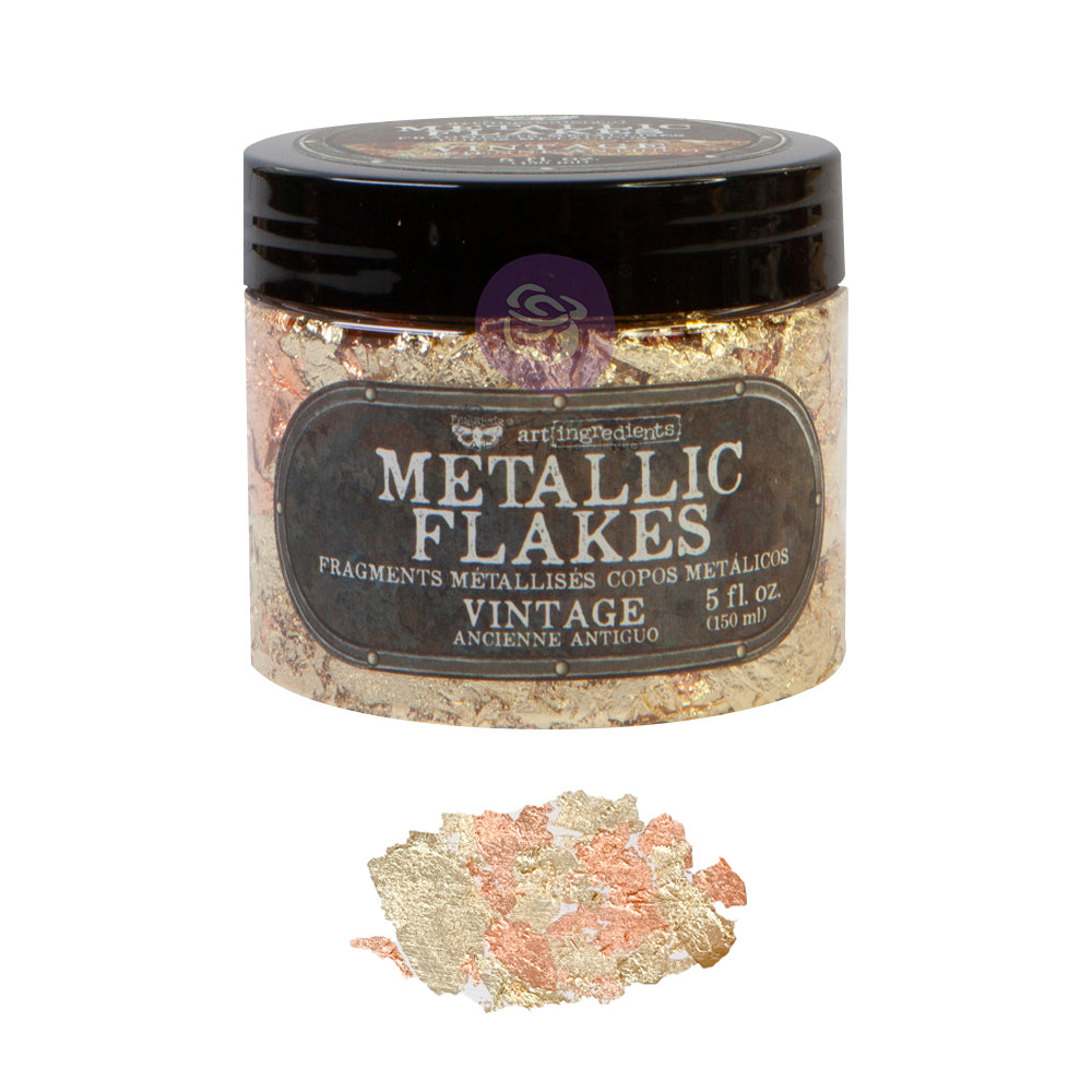 Fine Mica Flakes, Vintage in a jar with shiny metallic accents for DIY décor and creative projects.
