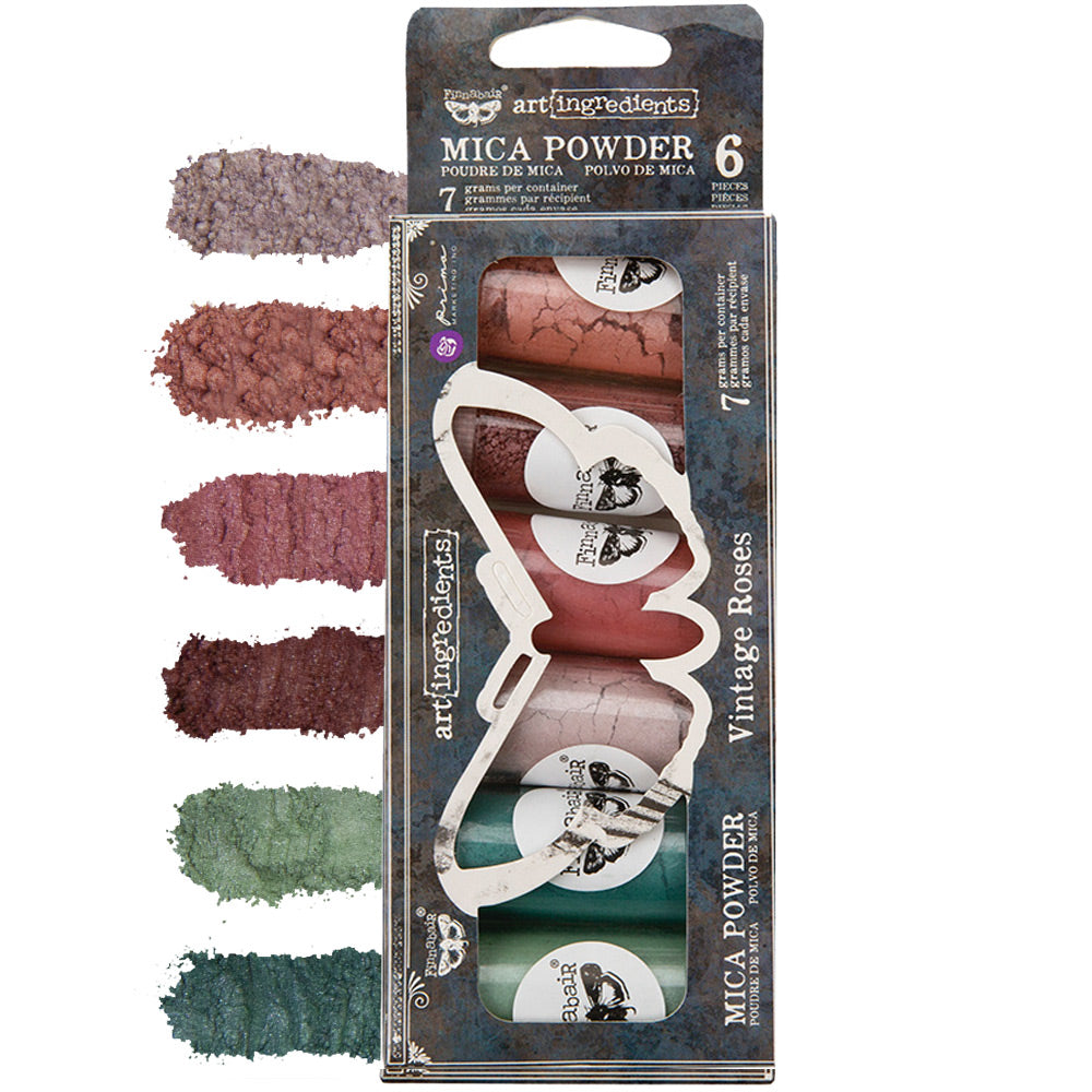 Mica Powder Set, Vintage colors in a premium packaging for art tools, DIY décor, and creative projects.