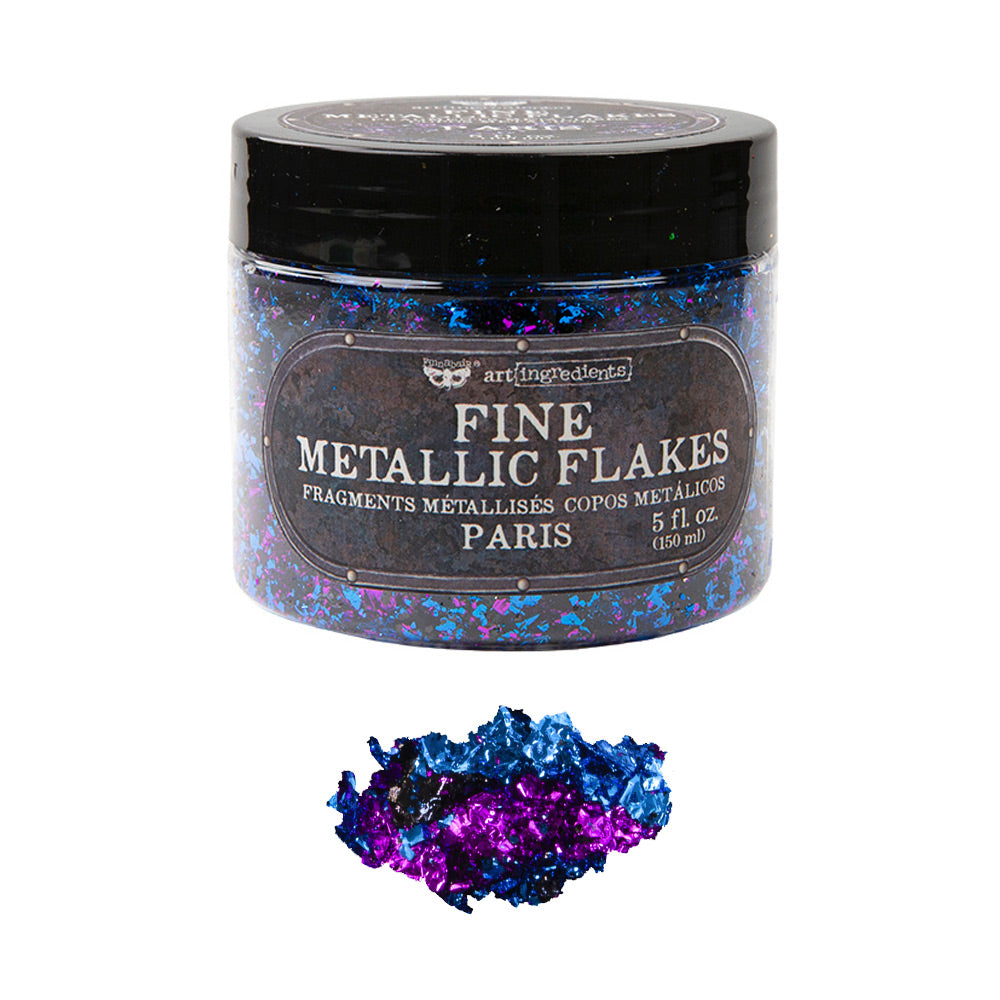 Fine Mica Flakes, Paris in a jar with shiny metallic flakes for creative DIY décor and artistic finishes.