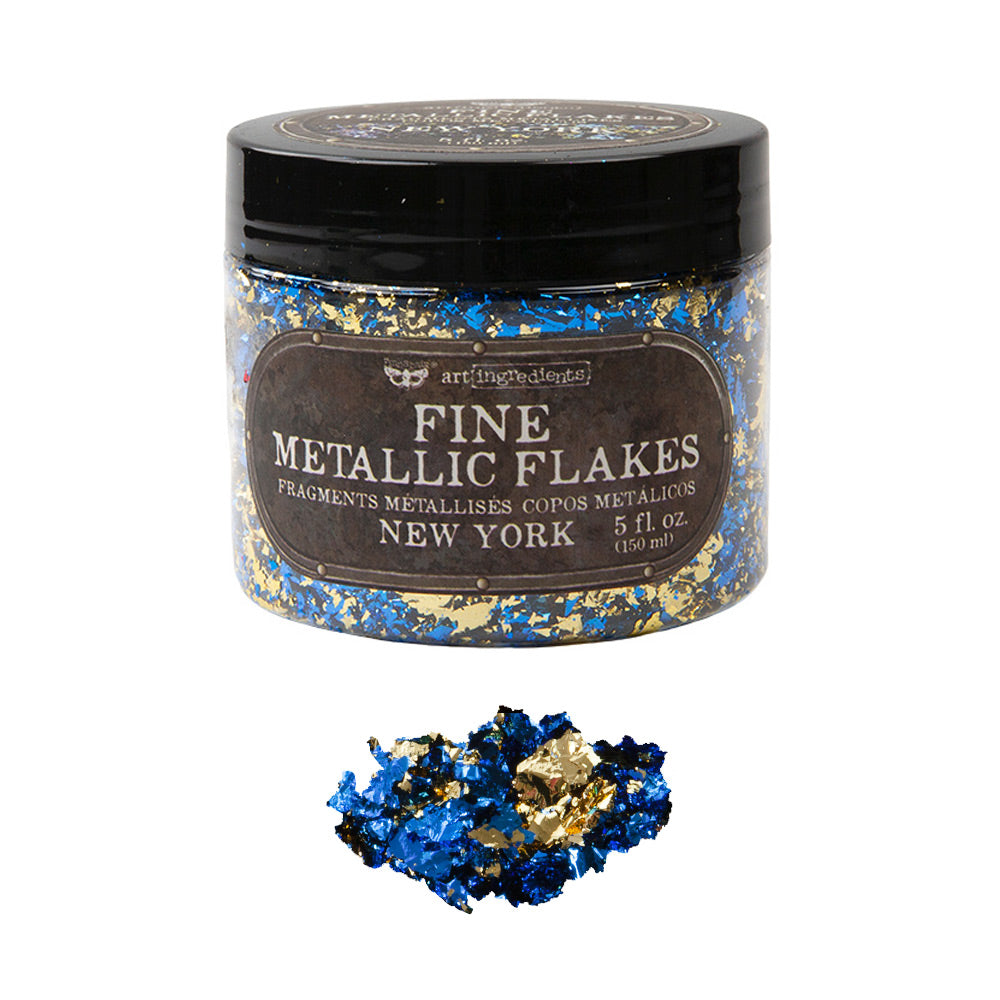 Fine Mica Flakes, New York in a jar, adding shiny metallic elegance to DIY décor and creative projects.
