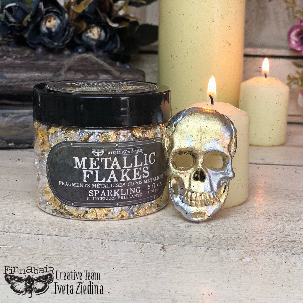 Fine Mica Flakes, Sparkling in container, perfect for creative DIY décor and artistic finishes with premium paints.