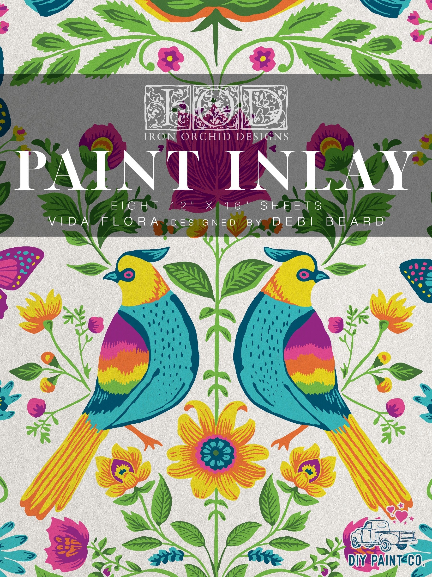 Vida Flora IOD Paint Inlay 12x16 Pad™