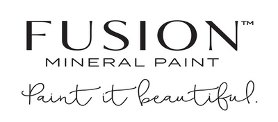 Fusion Mineral Paint logo with tagline 'Paint it beautiful' showcasing premium paints for modern home décor.