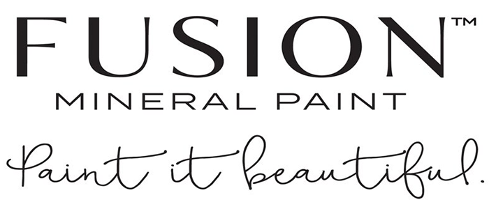 Logo of Fusion Mineral Paint promoting premium paints for beautiful home décor and DIY projects.