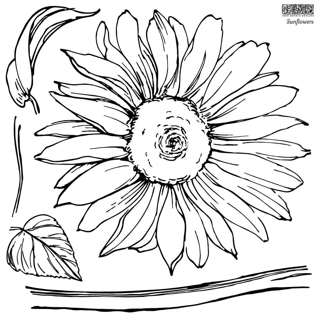 Sunflowers 12x12 IOD Stamp™