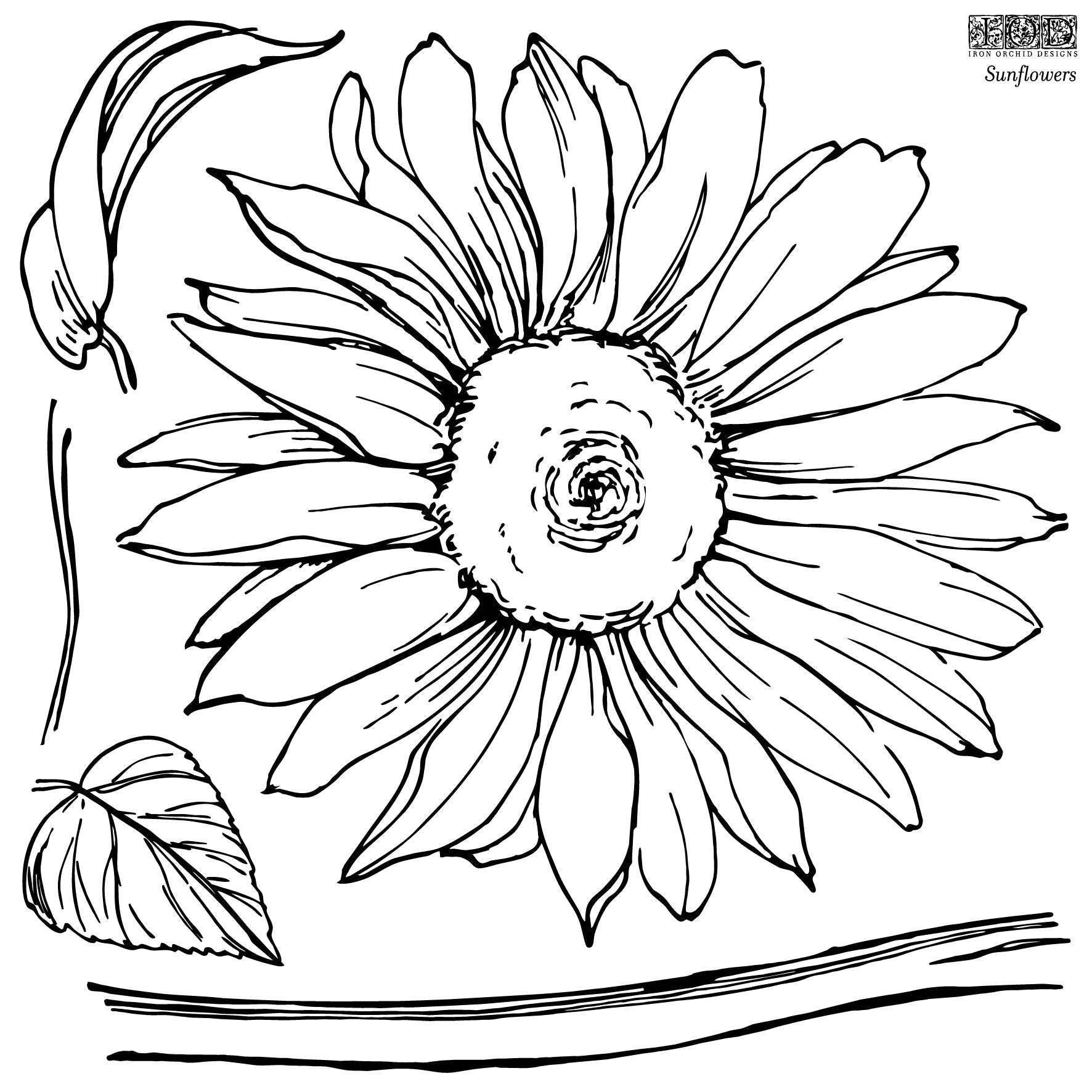 Sunflowers 12x12 IOD Stamp™