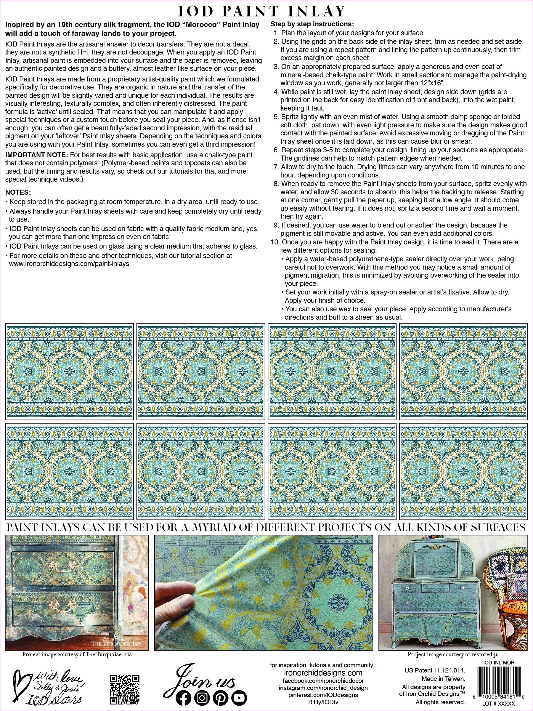 Morocco IOD Paint Inlay 12x16 Pad™