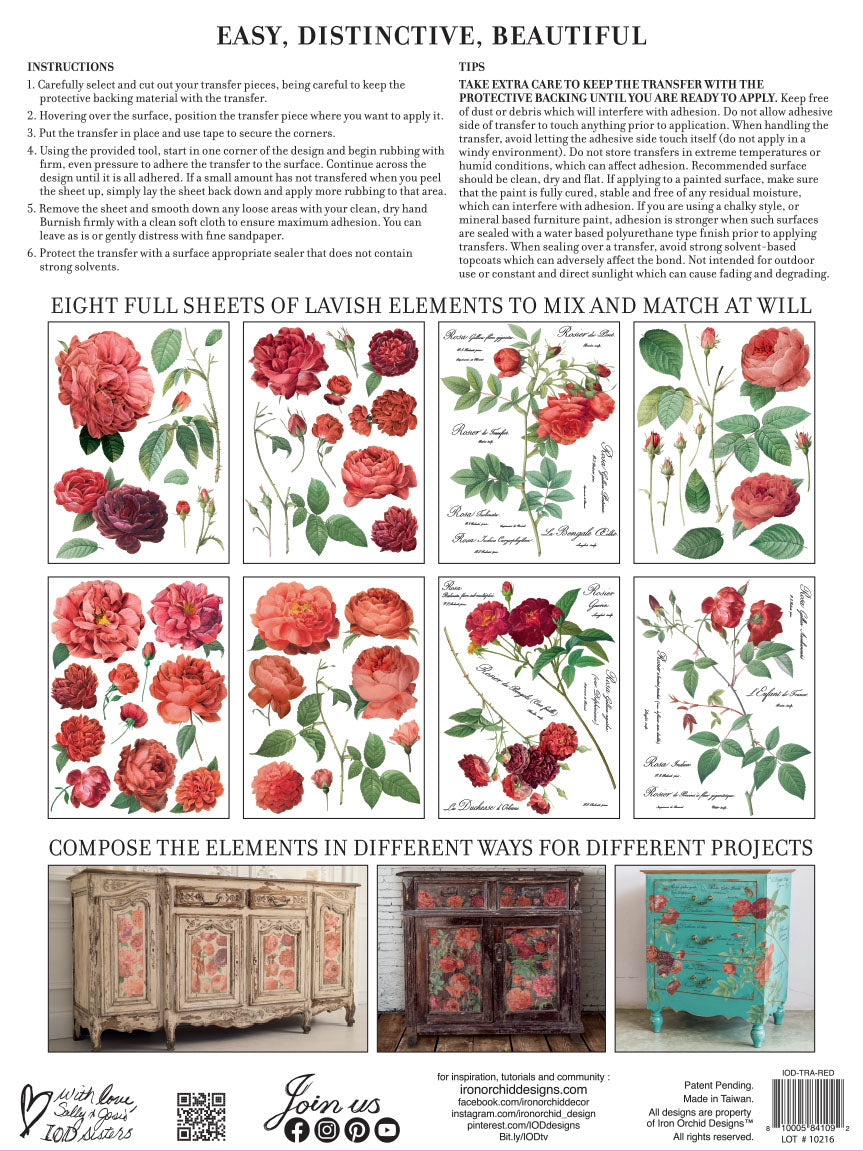 Redouté II IOD Transfer 12×16 Pad™