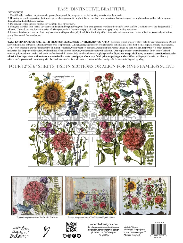 Botanist's Journal IOD Transfer 12x16 Pad™