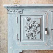 Ethereal Bouquet decor mould on a painted cabinet, showcasing premium paints for creative projects and DIY décor.