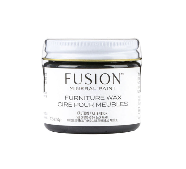 Fusion Furniture Wax jar for premium paints and DIY décor projects, ideal for artistic finishes and interior decorating.