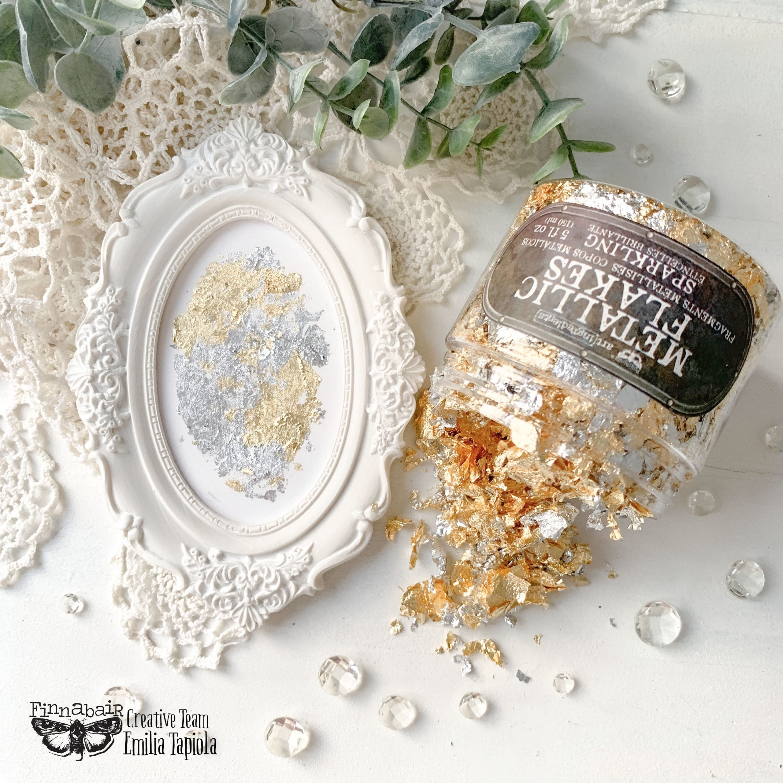 Fine Mica Flakes, Sparkling in a jar, perfect for creative projects and DIY décor, ideal for artistic finishes and home décor.